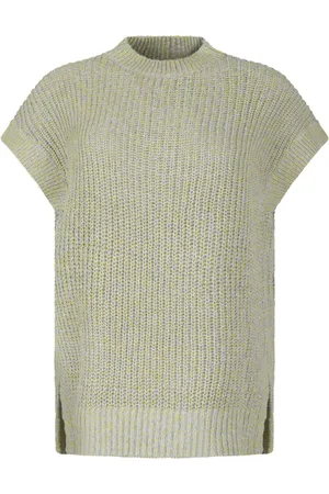 Calvin Klein Swetry, Kobieta, Zielony, XS, Wielokolorowy Bezrękawnik Sweter