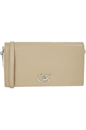 Calvin Klein Torebki, Kobieta, Beżowy, ONE SIZE, Mini Chain Torba Beżowy Crockery Styl