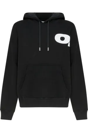 OFF-WHITE Bluzy, Mężczyzna, Czarny, M, Czarna Bluza z Logo Tekstura Jersey