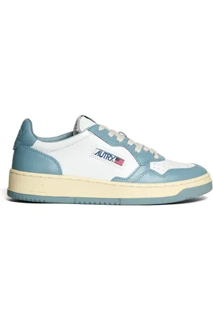 Autry Buty, Mężczyzna, Biały, 42 EU, Białe Srebrno-Niebieskie Sneakersy