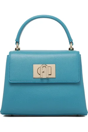 Furla Torebki, Kobieta, Niebieski, ONE SIZE, Turkusowa Mini Torebka z Zapięciem Twist-Lock