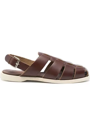 SEBAGO Buty, Kobieta, brązowy, 37 1/2 EU, Brązowe Sandały z Paskiem i Klatką