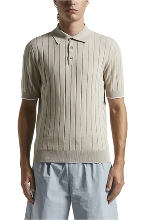 PESERICO SIGN Swetry, Mężczyzna, Beżowy, 2XL, Czysta bawełniana koszulka polo