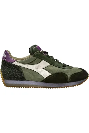 Diadora Buty, Mężczyzna, Zielony, 46 EU, Skóra, Buty Vintage Styl Zielone Mężczyźni