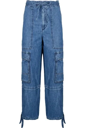Isabel Marant Jeansy, Kobieta, Niebieski, S, Ivy Blu Spodnie z Efektem Prania