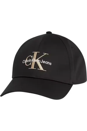 Calvin Klein Akcesoria, Mężczyzna, Czarny, ONE SIZE, Czarna Czapka Monogram