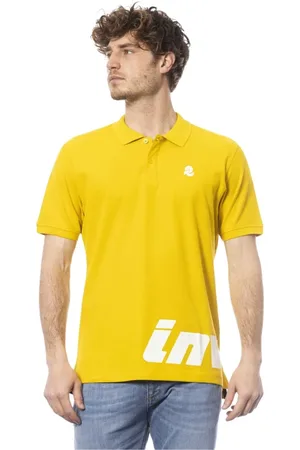 Invicta Koszulki, Mężczyzna, Żółty, L, Bawełna, Polo z krótkim rękawem i dużym logo