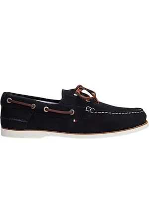 Tommy Hilfiger Buty, Mężczyzna, Niebieski, 43 EU, Zamsz, Suede Buty Żeglarskie Core Styl