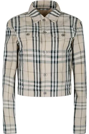 Burberry Kurtki, Kobieta, Wielobarwność, S, Kraciasta Kurtka