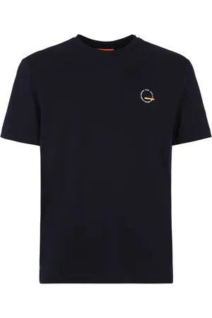 sunseeker Koszulki, Mężczyzna, Niebieski, M, Niebieski T-shirt z Bawełny z Nadrukiem na Przodzie