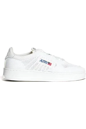 Autry Buty, Mężczyzna, Biały, 44 EU, Skóra, Białe Tricot/Skóra Sneakers