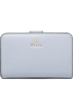 Furla Akcesoria, Kobieta, Niebieski, ONE SIZE, Portfel Cloud Camelia Compact Szary