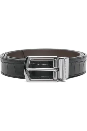 Michael Kors Akcesoria, unisex, Czarny, ONE SIZE, Czarny Paskiem Unisex z Wężową Strukturą