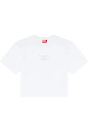 Diesel Koszulki, Kobieta, Biały, S, Crop T-shirt dla kobiet