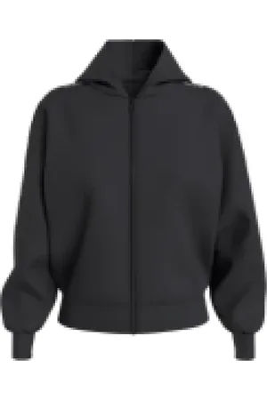 Calvin Klein Bluzy, Kobieta, Czarny, 2XL, Czarny Bluza Z Zamkiem I Kapturem