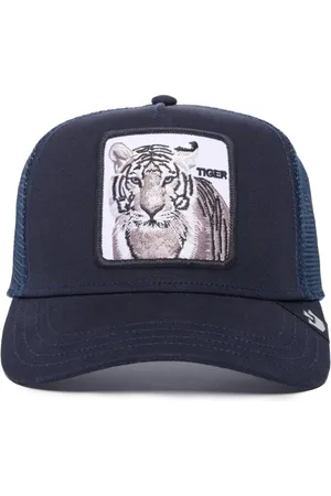 Goorin Bros. Akcesoria, Kobieta, Niebieski, ONE SIZE, Bawełna, Animal Farm White Tiger Trucker Cap