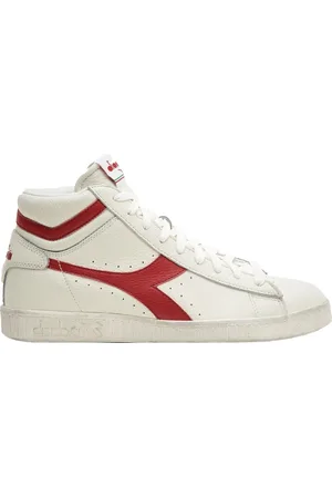 Diadora Buty, Mężczyzna, Czerwony, 44 1/2 EU, Skóra, Czerwone skórzane wysokie buty sportowe
