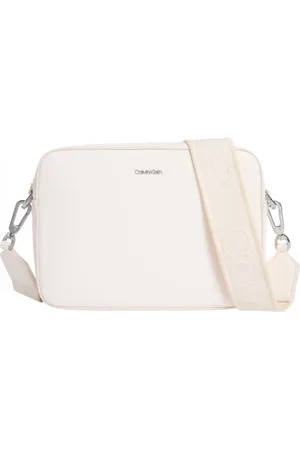 Calvin Klein Torebki, Kobieta, Biały, ONE SIZE, Skóra, Mała torba na aparat Must Style