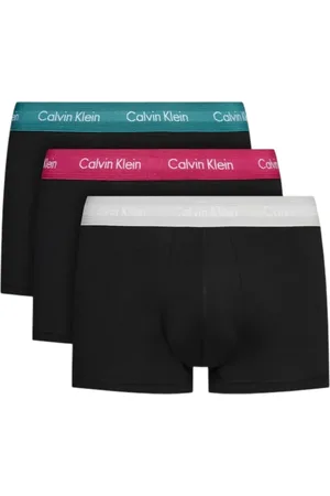 Calvin Klein Bielizna, Mężczyzna, Czarny, M, Czarne Bokserki 3-Pack Wielokolorowy Pas