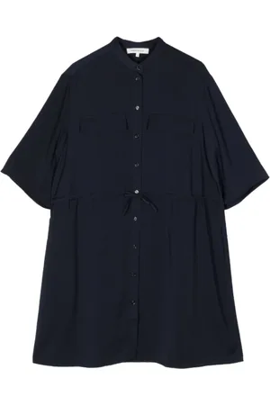 Maison Kitsuné Sukienki, Kobieta, Niebieski, S, Granatowa Sukienka z Kieszeniami