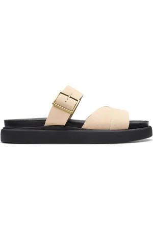 Clarks Buty, Kobieta, Beżowy, 38 EU, Zamsz, Beżowe Sandały Dla Kobiet