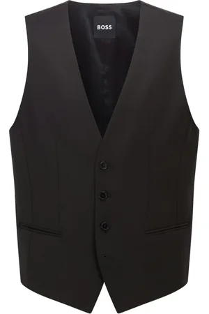 HUGO BOSS Garnitury, Mężczyzna, Czarny, L, Kamizelka Huge Vest B1