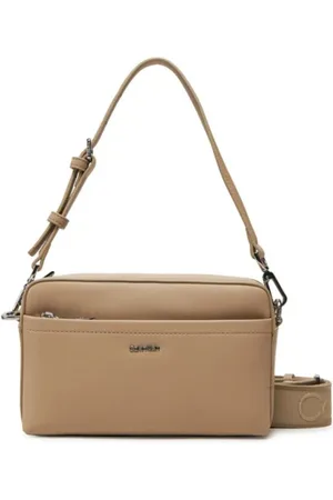 Calvin Klein Torebki, Kobieta, Beżowy, ONE SIZE, Torba na aparat Crockery