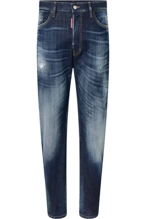 Dsquared2 Jeansy, Mężczyzna, Niebieski, M, Bawełna, Dark Desert Wash Bro Jeansy