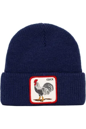Goorin Bros. Akcesoria, Kobieta, Niebieski, ONE SIZE, Len, Animal Farm Beanie Hat Niebieski Unisex