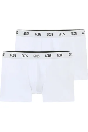 GCDS Bielizna, Mężczyzna, Biały, M, Bawełna, Essentials Boxer Briefs 2-Pack