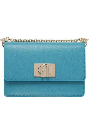Furla Torebki, Kobieta, Niebieski, ONE SIZE, Turkusowa Torba na Ramię z Rzemieniem