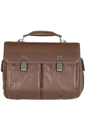 Piquadro Torebki, Mężczyzna, brązowy, ONE SIZE, Skóra, Niebieska skórzana torba na laptopa