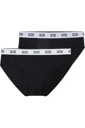 GCDS Bielizna, Mężczyzna, Czarny, M, Bawełna, Męskie Majtki Essentials 2-Pack