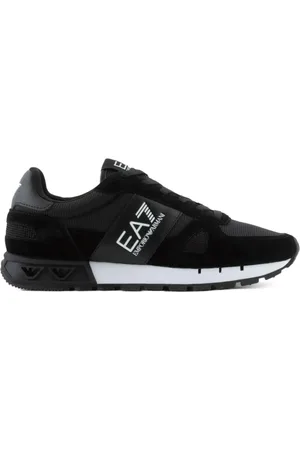 EA7 Buty, Mężczyzna, Czarny, 45 1/3 EU, Czarne Casualowe Sneakersy dla Mężczyzn