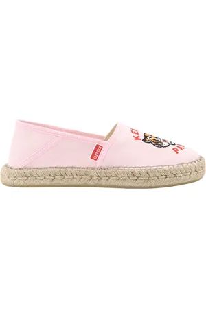Kenzo Buty, Kobieta, Różowy, 37 EU, Bawełna, Haftowane espadryle z płótna