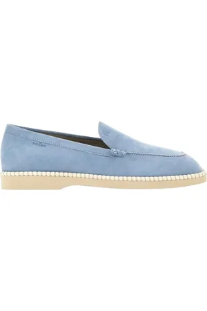 Hogan Buty, Kobieta, Niebieski, 39 EU, Zamsz, Niebieskie Loafer Celeste Ss 24