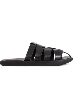 Premiata Buty, Mężczyzna, Czarny, 40 EU, Czarna Skórzana Sandał Klatka