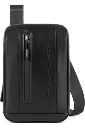 Piquadro Torebki, Mężczyzna, Czarny, ONE SIZE, Urban Czarny Skórzany Pasek Unisex