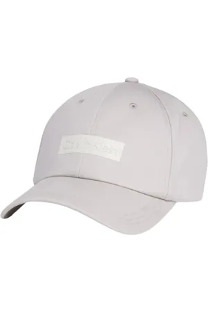 Calvin Klein Akcesoria, Mężczyzna, Szary, ONE SIZE, Jasnoszara Czapka z Haftem Logo