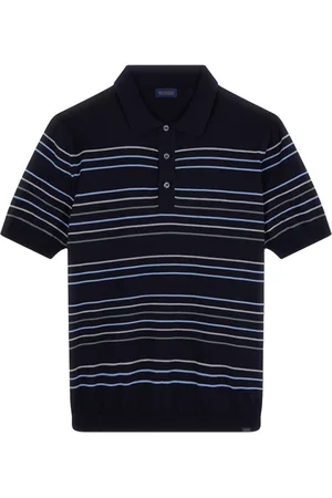 Paul & Shark Koszulki, Mężczyzna, Niebieski, 2XL, Kaszmir, Pikowany polo z kaszmiru i bawełny