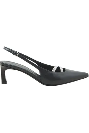 PESERICO SIGN Buty, Kobieta, Czarny, 36 EU, Slingback skórzane szpilki