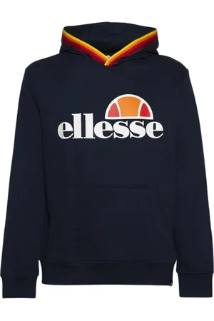 Ellesse Bluzy, Mężczyzna, Niebieski, M, Tęczowy hoodie z kieszenią na przodzie