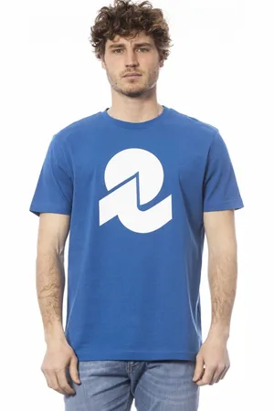 Invicta Koszulki, Mężczyzna, Niebieski, M, BIG Logo T-shirt z przodu i z tyłu