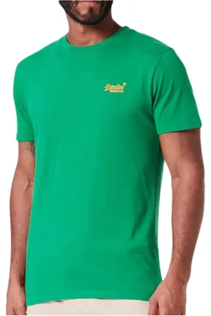 Superdry Koszulki, Mężczyzna, Zielony, 2XL, Bawełna, Vintage Graficzny T-shirt Soda Pop Zielony Bawełna