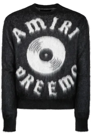 AMIRI Swetry, Mężczyzna, Czarny, M, Czarny Premier Pullover Sweter