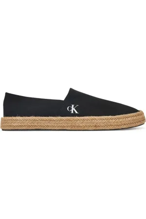 Calvin Klein Buty, Mężczyzna, Czarny, 42 EU, Czarne Espadryle Slip-On