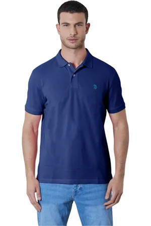 U.S. Polo Assn. Koszulki, Mężczyzna, Niebieski, L, Bawełna, King Koszulka Polo 100% Bawełna Pique