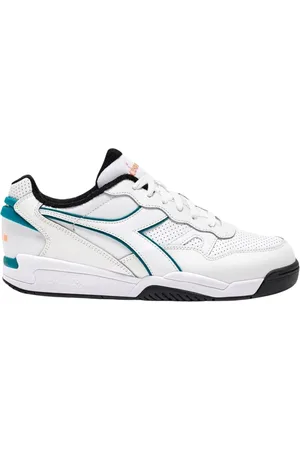 Diadora Buty, Mężczyzna, Biały, 46 EU, Biała Skórzana Tenisówka Winner