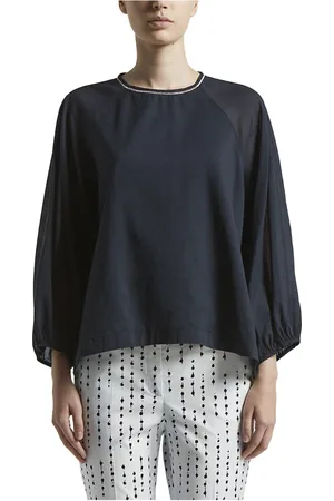 PESERICO SIGN Bluzki, Kobieta, Niebieski, M, Blouses & Shirts