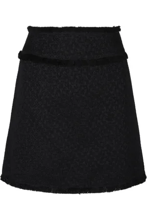 Dolce & Gabbana Spódnice, Kobieta, Czarny, S, Tweed, Czarna Spódnica Mini Rachel Tweed